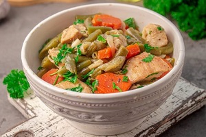 Лобио из фасоли с курицей