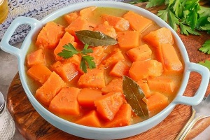 Тушеная тыква со сливочным маслом