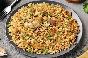 Плов с булгуром и жареной вермишелью