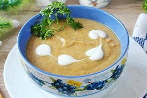 Суп-пюре на курином бульоне