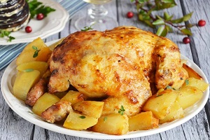 Курица с картофелем в духовке