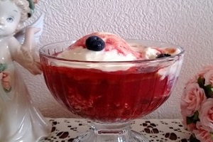 Десерт Сливы-Фламбе с мороженым