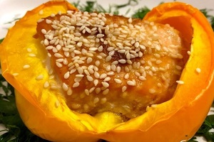 Перец фаршированный маринованной семгой