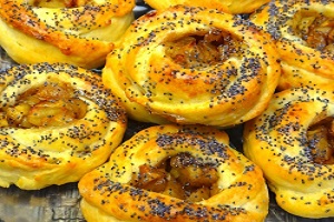 Творожные булочки с яблоками