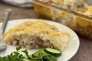 Запеканка из курицы и пюре