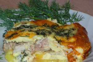 Курица в яично-сырной заливке
