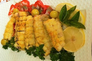 Рыба жареная Кукуруза