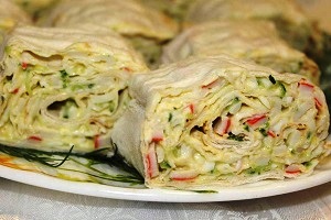 Рулет из лаваша-вариант закуски